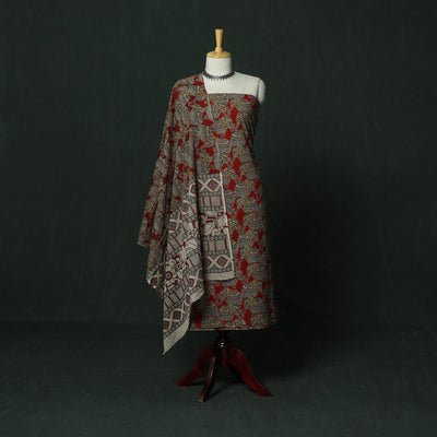 Kalamkari printed cotton 2pc unstitched dress material 08