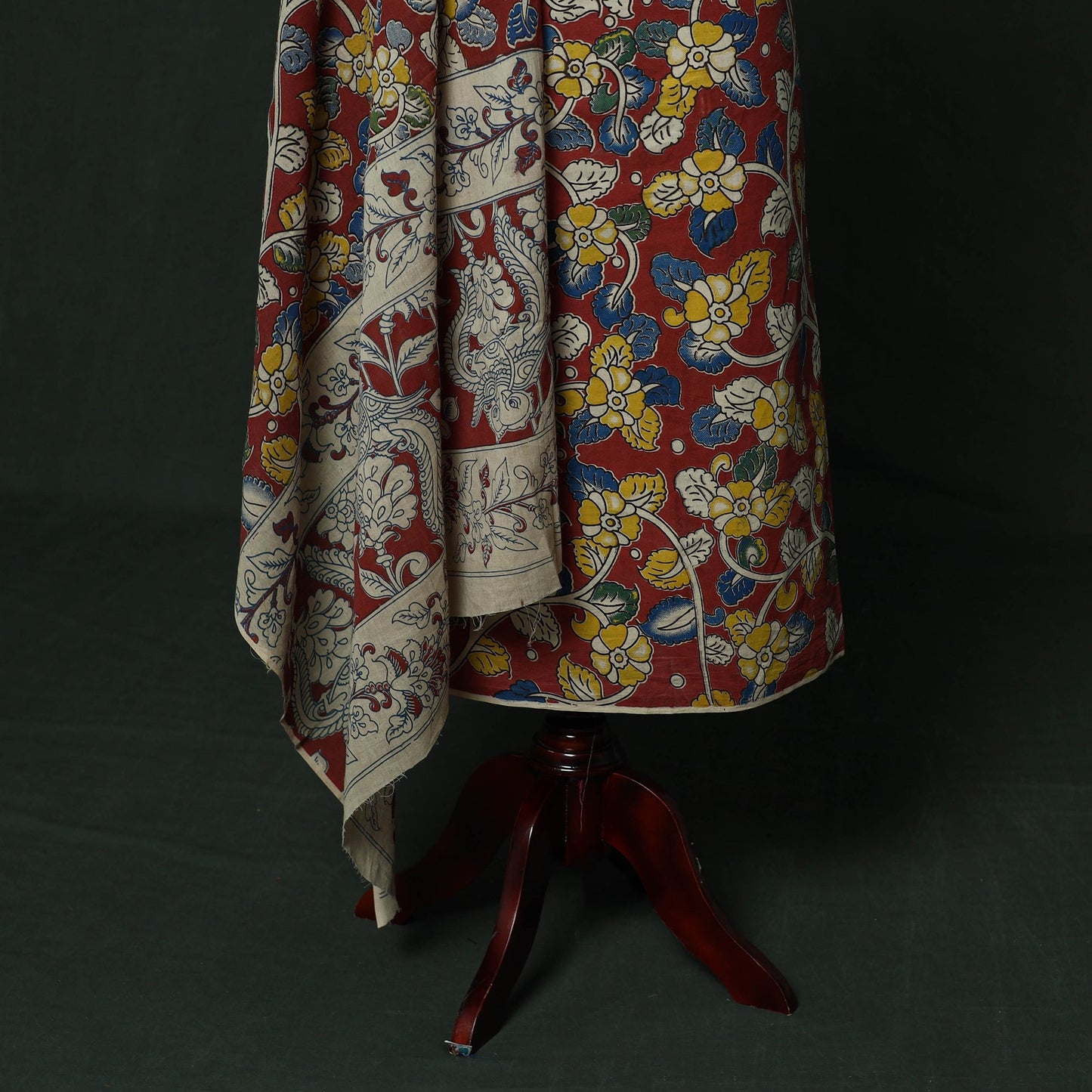 Kalamkari printed cotton 2pc unstitched dress material 12