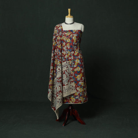 Kalamkari printed cotton 2pc unstitched dress material 12