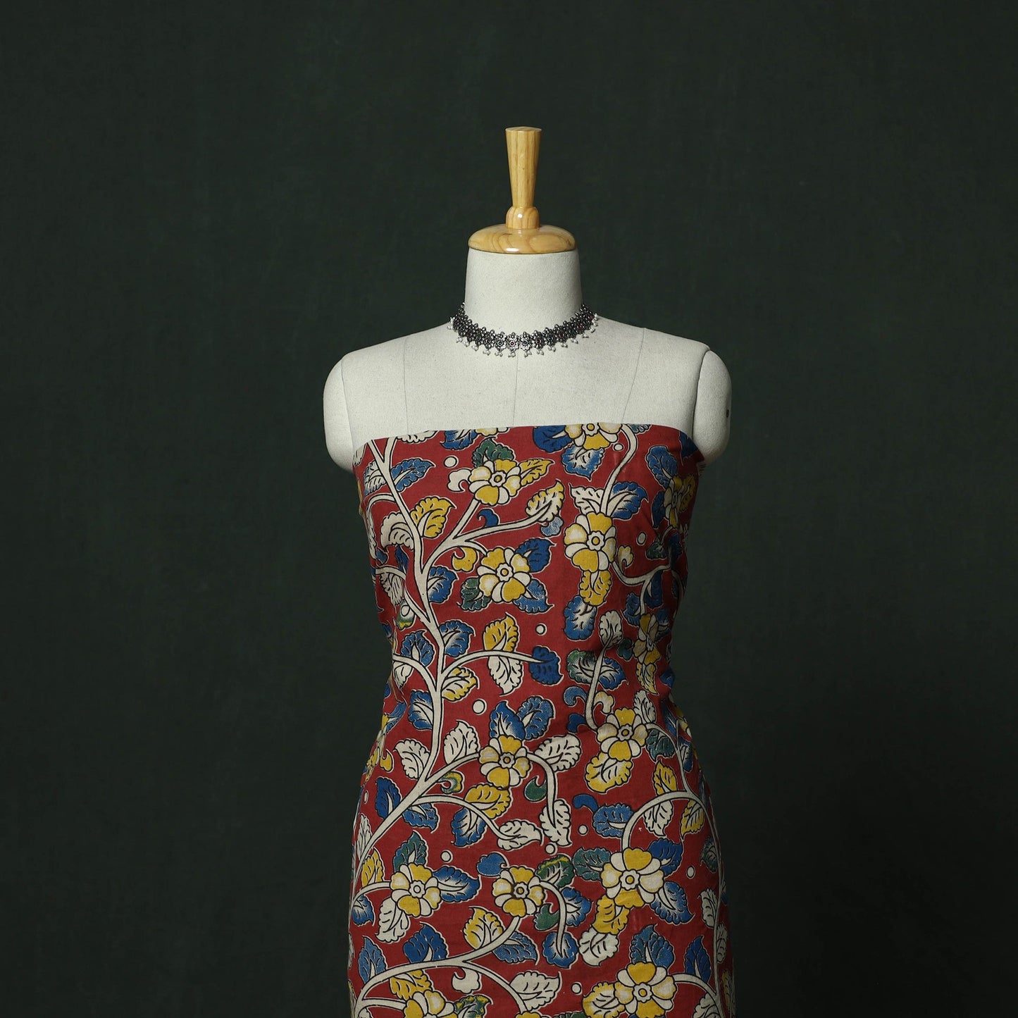 Kalamkari printed cotton 2pc unstitched dress material 12
