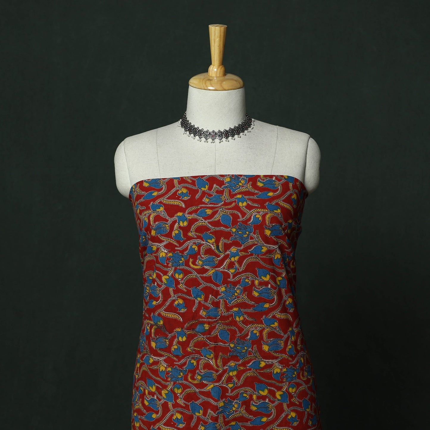 Kalamkari printed cotton 2pc unstitched dress material 23