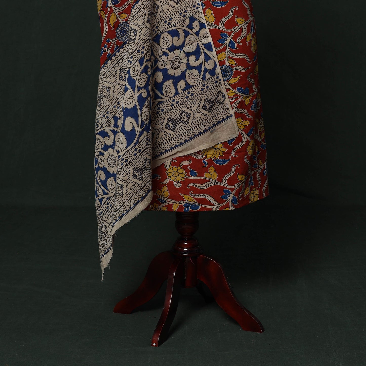 Kalamkari printed cotton 2pc unstitched dress material 25