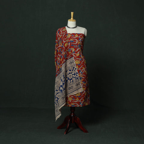 Kalamkari printed cotton 2pc unstitched dress material 25