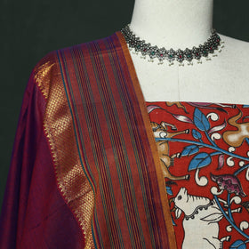 Kalamkari printed cotton 2pc unstitched dress material