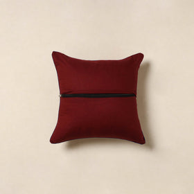 Red - kalamkari printed cotton cushion cover 08