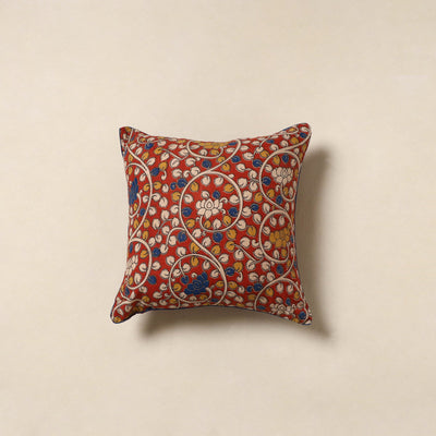Red - kalamkari printed cotton cushion cover 08