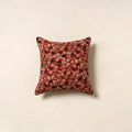 Red - kalamkari printed cotton cushion cover 121