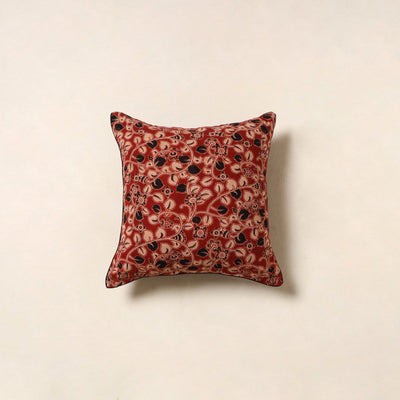 Red - kalamkari printed cotton cushion cover 121