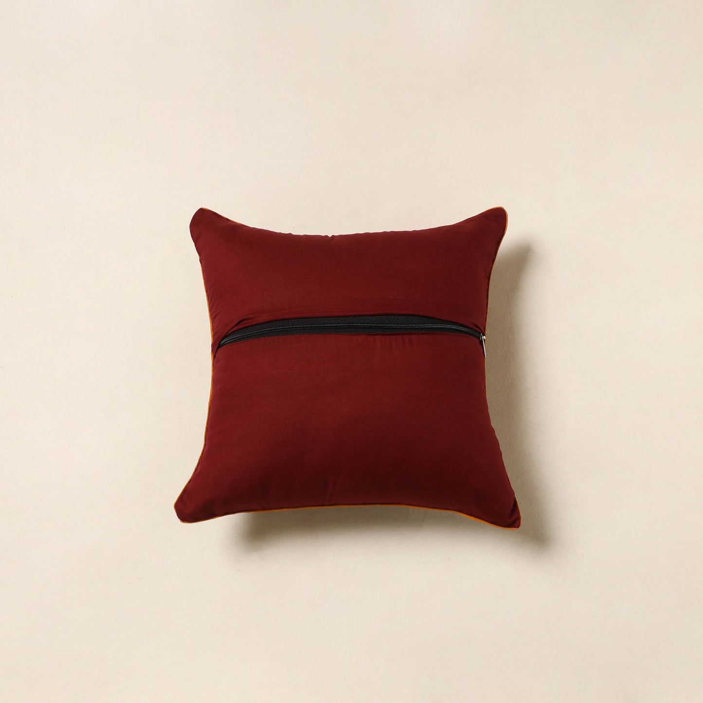 Red - kalamkari printed cotton cushion cover 130