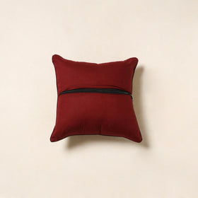 Red - kalamkari printed cotton cushion cover 131