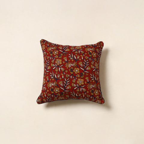 Red - kalamkari printed cotton cushion cover 132