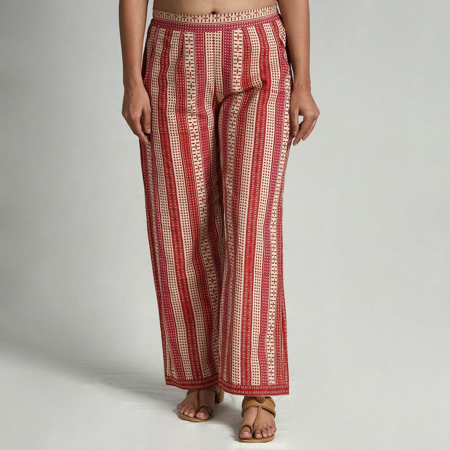 Buy Kalamkari Printed Cotton Elasticated Palazzo Online at iTokri.com