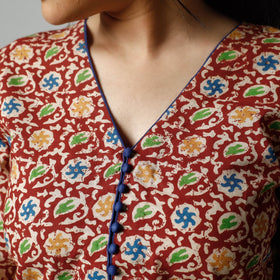 Buy Kalamkari Printed Cotton Kurta For Women