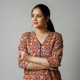 Buy Kalamkari Printed Cotton Kurta For Women