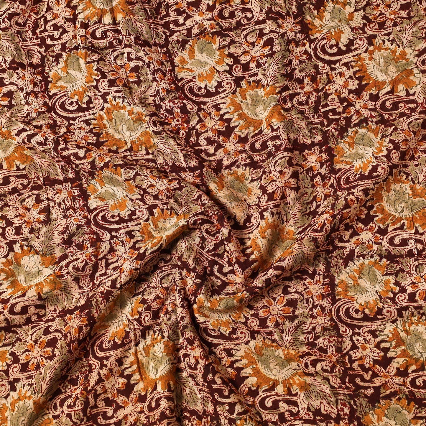  Kalamkari Block Printed Cotton Precut Fabric 