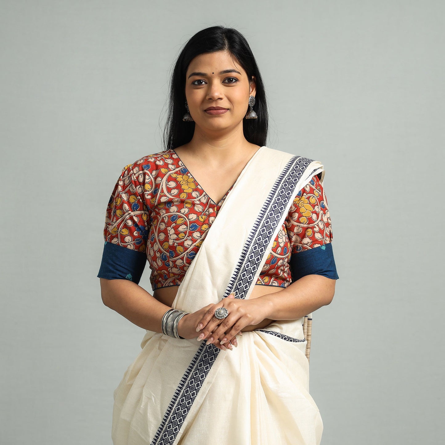 Buy Kalamkari Printed Cotton Stitched Blouse 