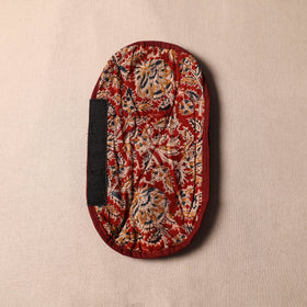 Red Kalamkari Block Printed Fridge Top Cover with Handle Cover