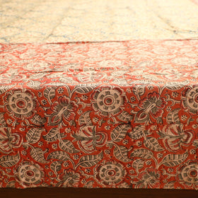 Buy Kalamkari Block Printed Patchwork Cotton Double Bed Cover With Pillow Covers Online at iTokri.com