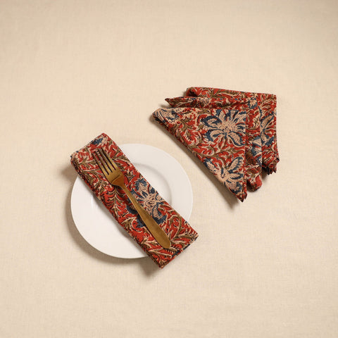 Kalamkari table napkin (set of 4) 18 - handcrafted