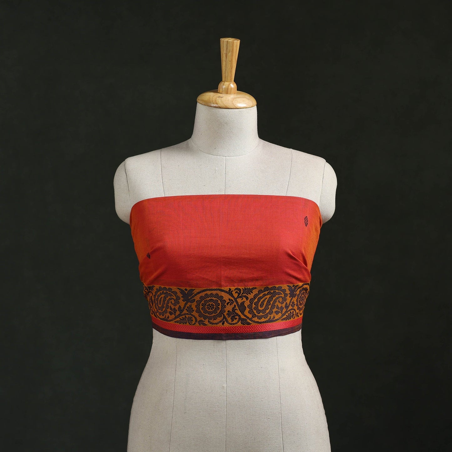 Kanchipuram cotton blouse piece 01 - handcrafted