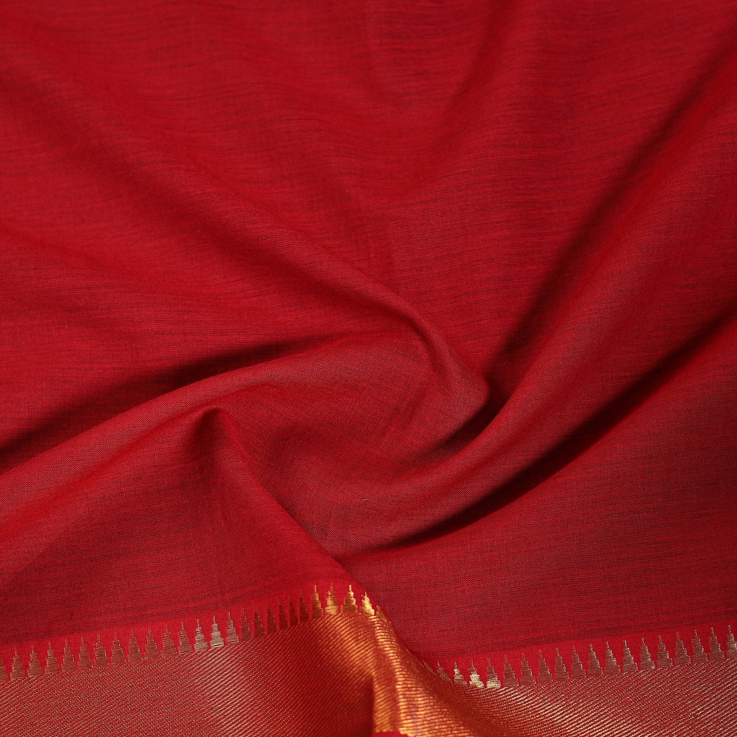 Kanchipuram cotton blouse piece 63 - handcrafted