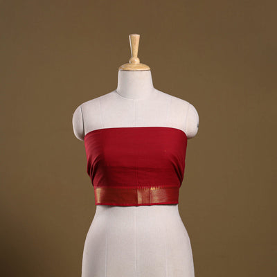 Kanchipuram cotton blouse piece 63 - handcrafted