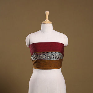 Kanchipuram cotton blouse piece 71 - handcrafted