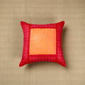  Red Kanchipuram Patchwork Cushion Cover