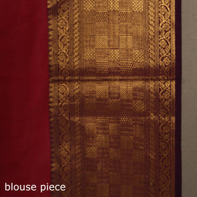 Red - kandangi buti chettinad cotton saree with border 15