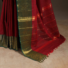 Red - kandangi buti chettinad cotton saree with border 18