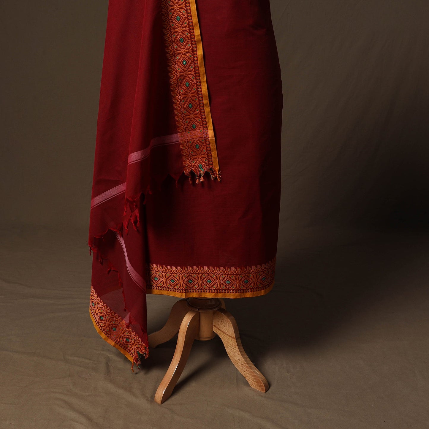Kandangi chettinad cotton 2pc unstitched dress material 27