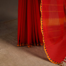 Red - kandangi chettinad cotton saree with border 87