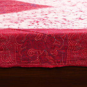 Kantha handwork cotton single hand batik bed sheet 07