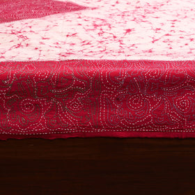 Kantha handwork cotton single hand batik bed sheet 10