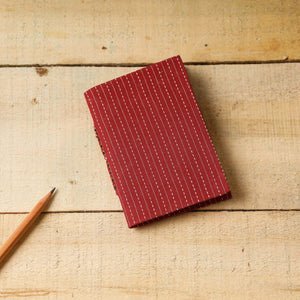 BuyKantha Stitch Fabric Cover Handmade Paper Notebook (9 x 7 in) 