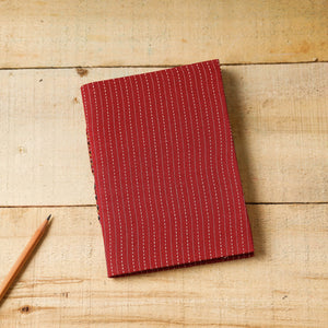     Kantha Stitch Fabric Cover Handmade Paper Notebook (7 x 5 in)   
