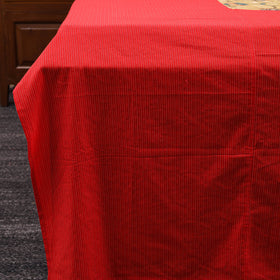 Red - kantha stitch with kalamkari patch cotton bedsheet