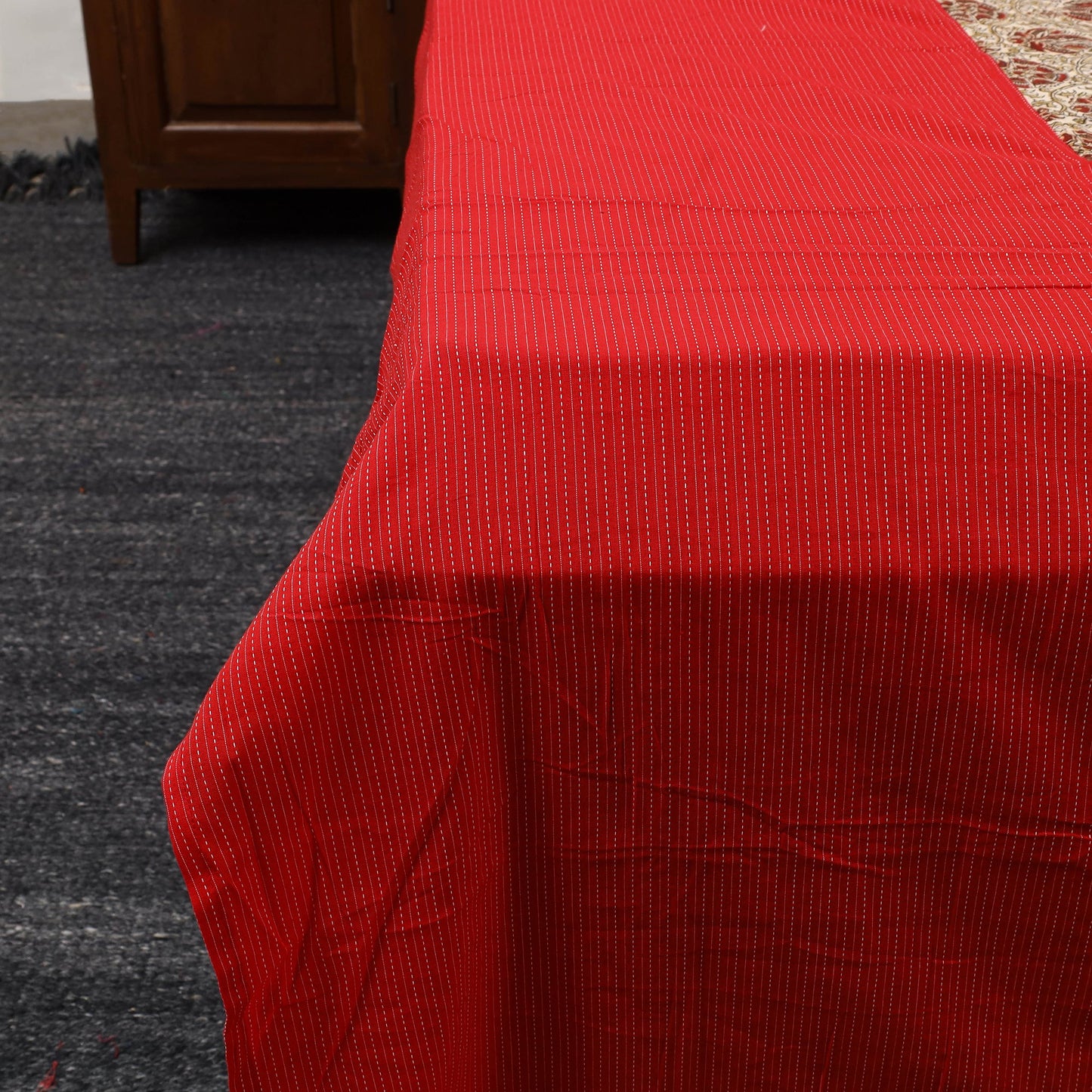 Kantha Stitch with Kalamkari Patch Cotton Bedsheet Set