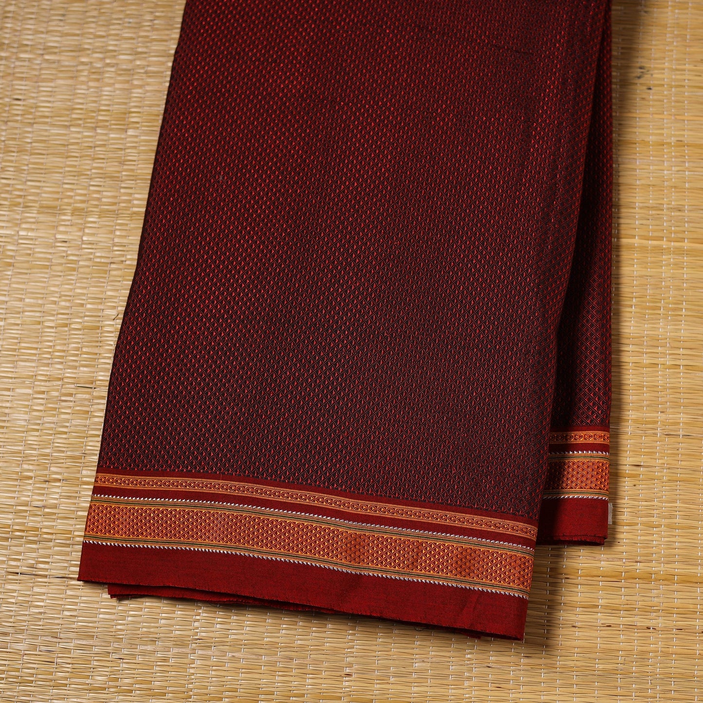 Karnataka weave cotton khun fabric 07 - handcrafted