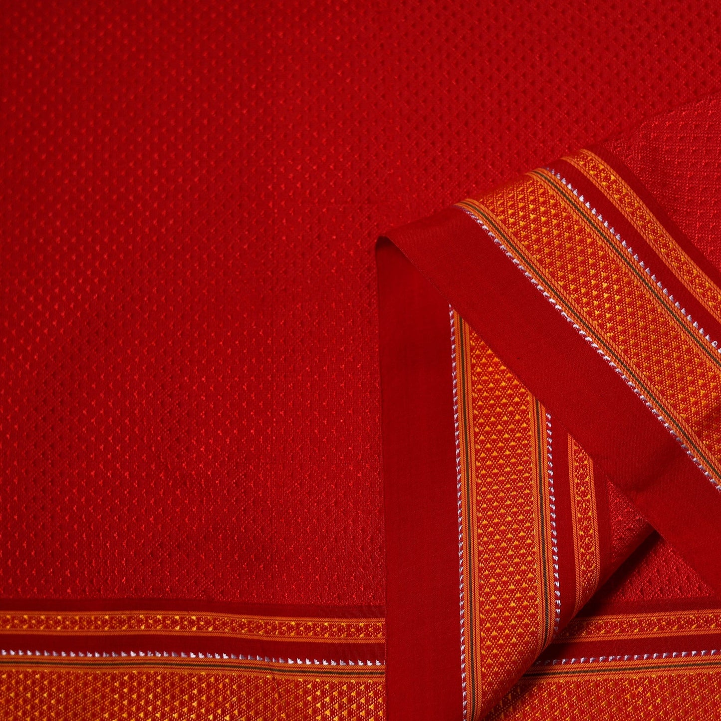 Karnataka weave cotton khun fabric 10 - handcrafted