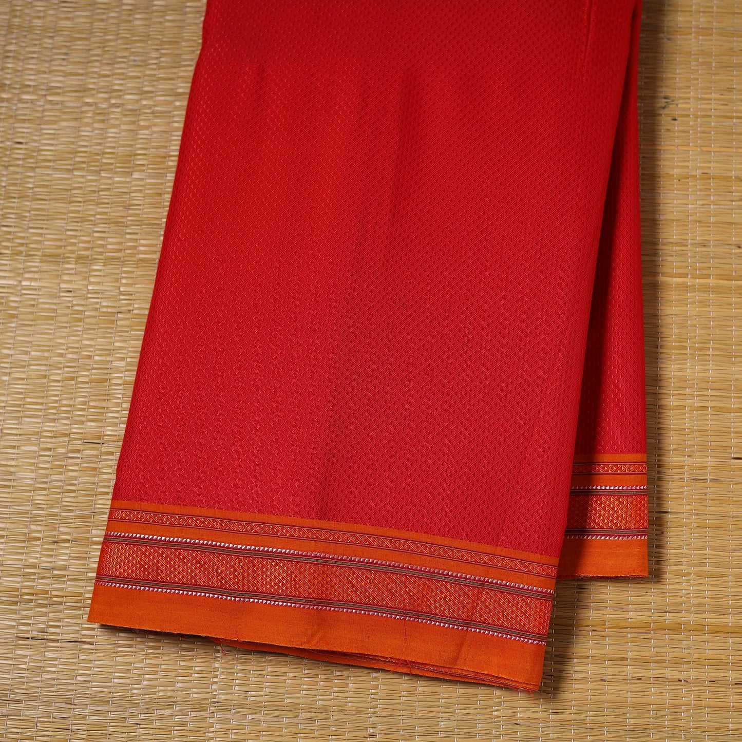 Karnataka weave cotton khun fabric 14 - handcrafted