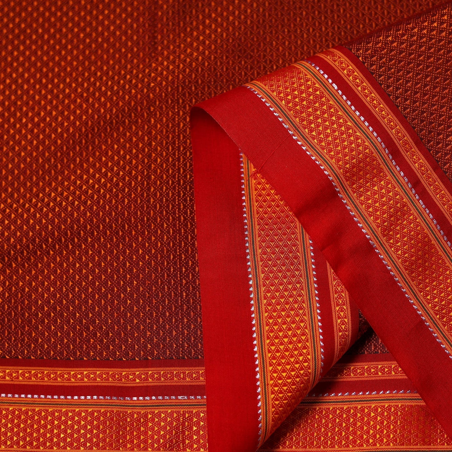 Karnataka weave cotton khun fabric 19 - handcrafted