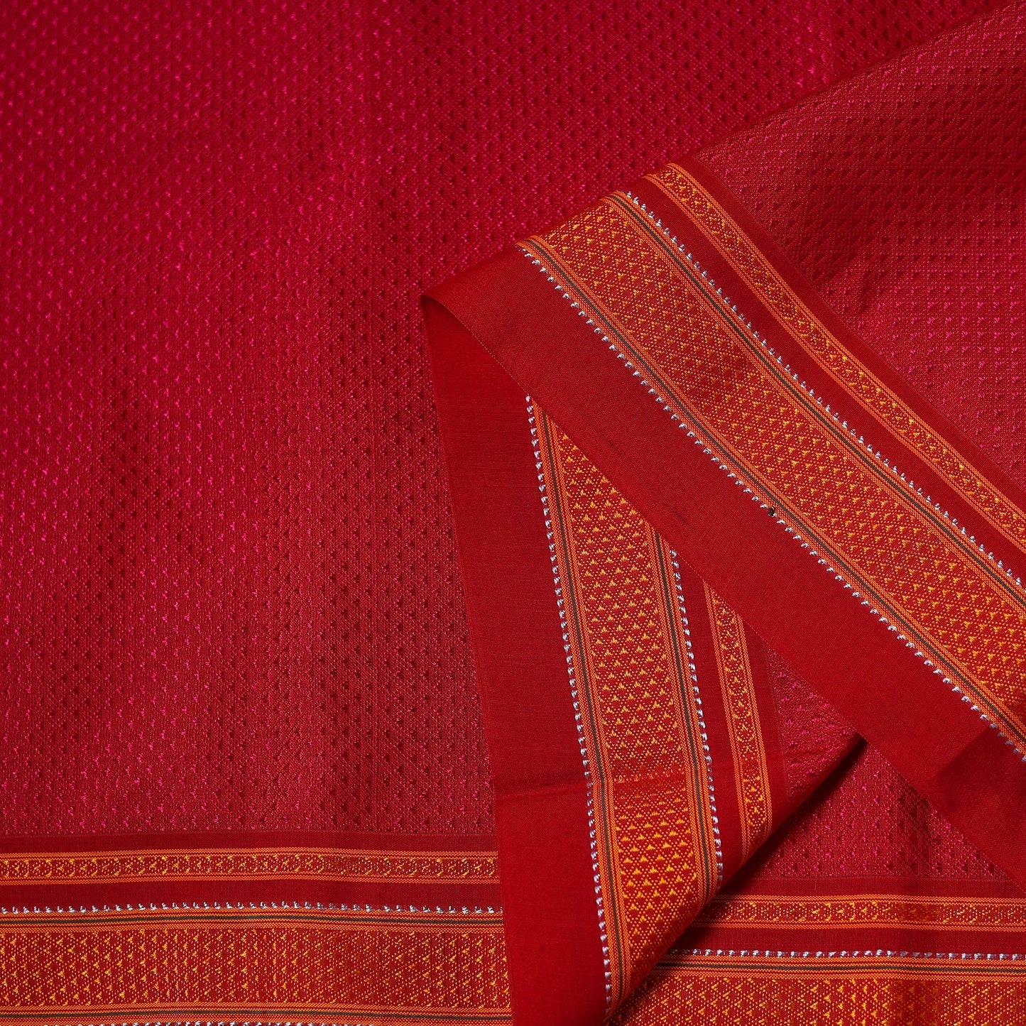 Karnataka weave cotton khun fabric 26 - handcrafted