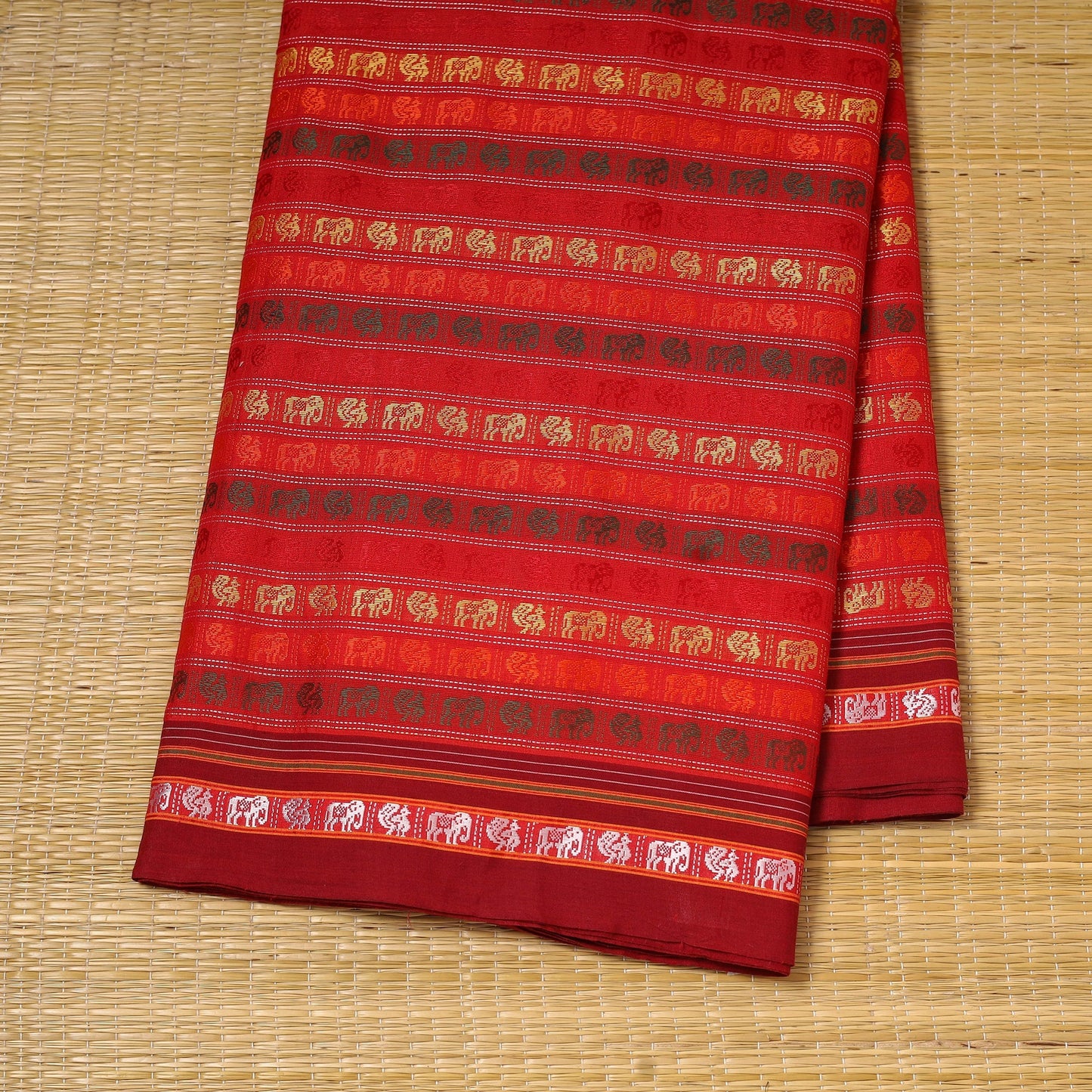 Karnataka weave silk cotton khun fabric 02 - handcrafted