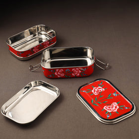 Kashmir enamelware floral handpainted stainless steel 2