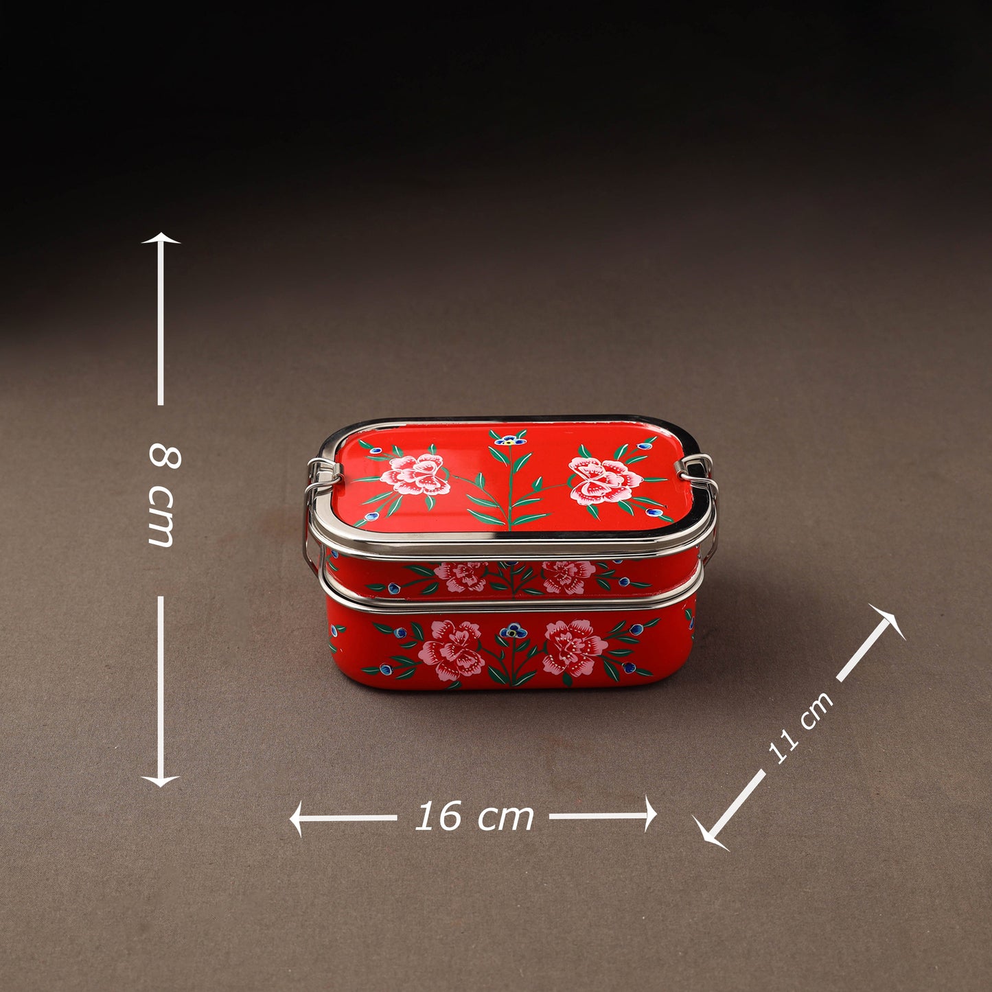Kashmir enamelware floral handpainted stainless steel 2