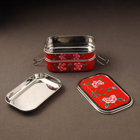 Kashmir enamelware floral handpainted stainless steel 2