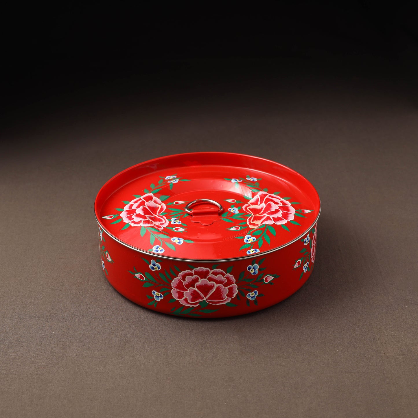 Kashmir enamelware floral handpainted stainless steel