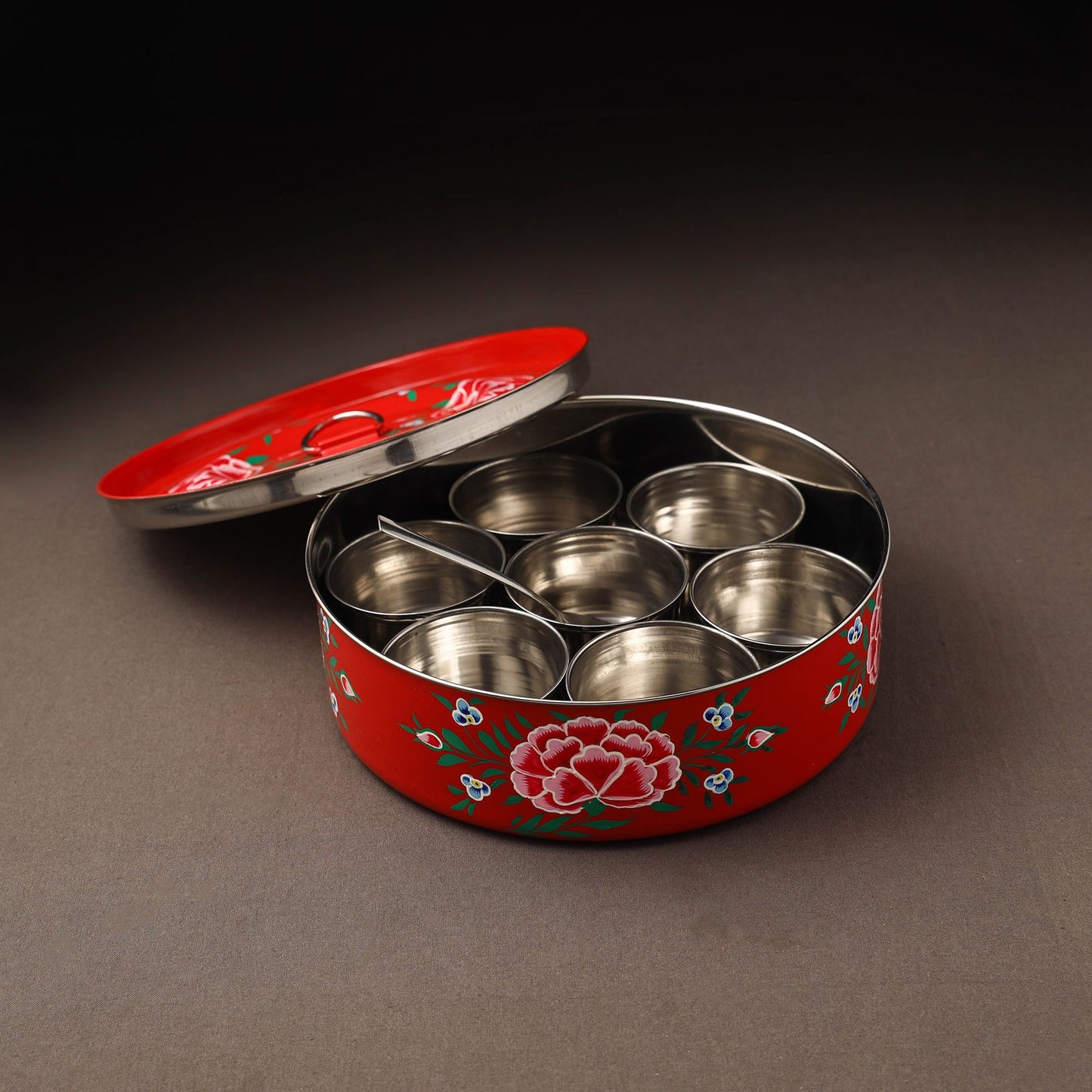 Kashmir enamelware floral handpainted stainless steel