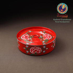 Kashmir enamelware floral handpainted stainless steel